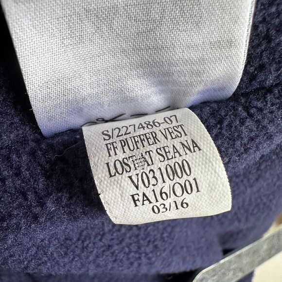 Old Navy Blue Fleece Puffer Vest XL | Cozy Quilted Winter Hiking Layer Gorpcore - Picture 8 of 8